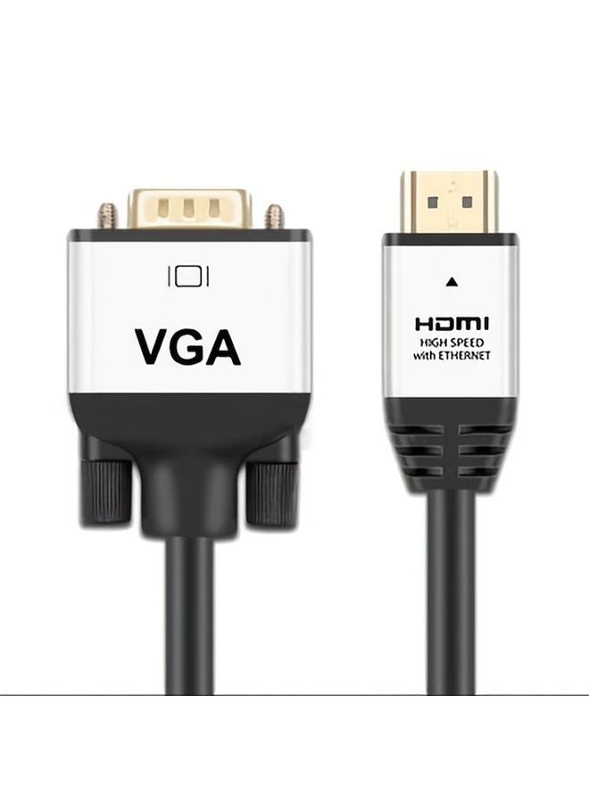 HDTV To VGA Cable 3ft Black Silver 1080P Video Converter For Laptop PC Monitor Projector - Image 4